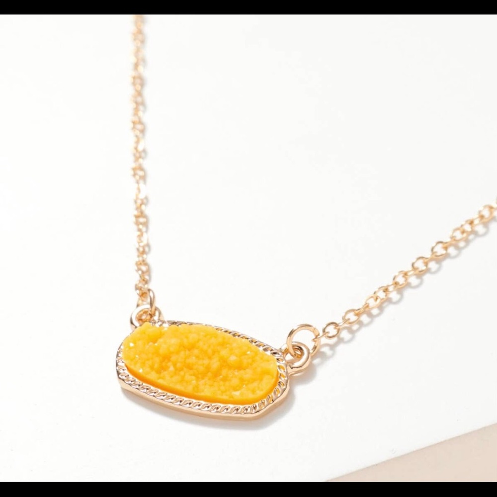 Druzy stone necklace 
16”
Lead compliant Nickle free